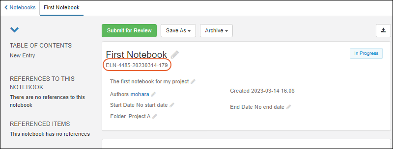 Notebook ID Generation: /limshelp/Archive/26.3